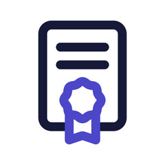 certificate line color icon