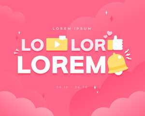 SNS Channel Subscription Event Thumbnail Banner