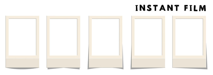 Instant film style frame, Cream,インスタントフィルム風フレーム,クリーム,PNG