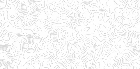 Fototapeta premium Abstract pattern with lines White wave paper curved reliefs abstract background, Abstract topographic contours map background. topographic wavy pattern design.paper texture Imitation of a geographical