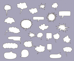 Obraz premium Set of comics bubbles