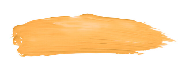 Shiny orange brush isolated on transparent background. orange apricot png