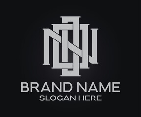 minimalist initial letters monogram, urban clothing brand logo
