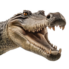 Obraz premium A close up of a crocodile head with its mouth open