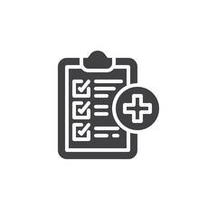 Fototapeta premium Medical record vector icon