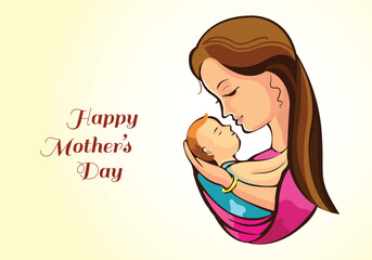 Mom and child love background for mothers day card design