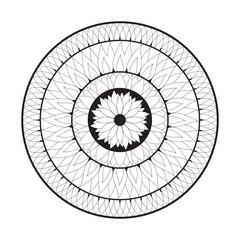 Fototapeta na wymiar Geometric mandala drawing sacred circle