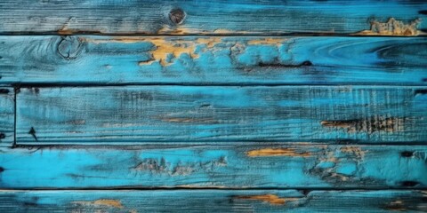 Obraz premium Top view Wooden table, Wooden texture blue background. Generative AI