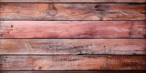 Fototapeta premium Top view Wooden table, Wooden texture pink background. Generative AI
