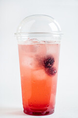 summer lemonade in the plastic cup