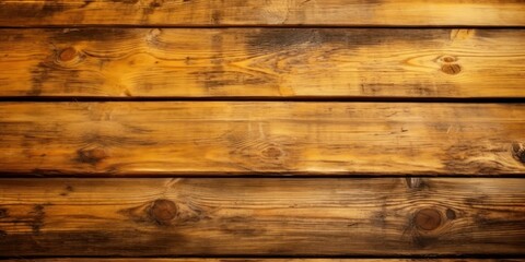 Naklejka premium Top view Wooden table, Wooden texture yellow background. Generative AI