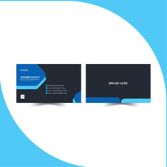 Business card design template. creative double side business card design. modern and luxury shapes without company logo. corporate business card design with bleed area.