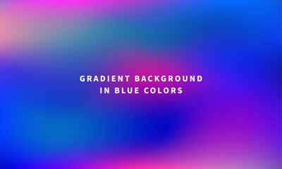Blur Blue gradient background. Blurry abstract fantasy background color combination vector art cover with subtle and colorful magic lights.