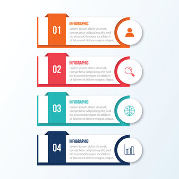Modern vector abstract step lable infographic elements.can be used for workflow layout, diagram, number options, icons for 4 options, web design.