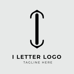 I Modern letter logo design concept