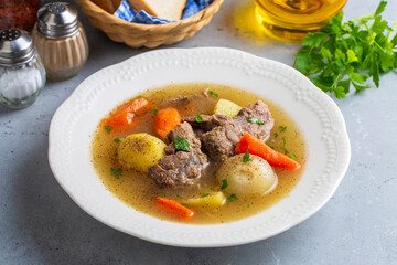 Turkish Kuzu - et Haslama - Lamb - meat Stew with Potatoes and Carrot