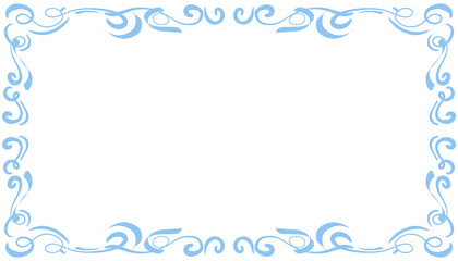 Fototapeta na wymiar Blue abstract frame background illustration
