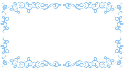 Blue abstract frame background illustration