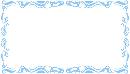 Blue abstract frame background illustration