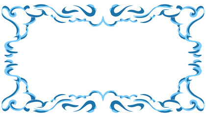 Blue abstract frame background illustration. Perfect for designing invitation cards, greeting cards, wallpapers, posters, banners, websites, advertisements
