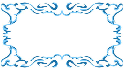 Blue abstract frame background illustration