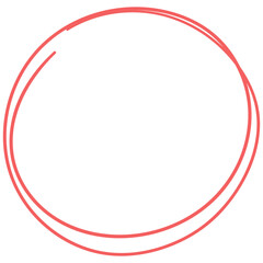 Red Doodle Rounded Circle Border