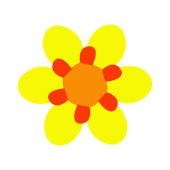 Yellow flower illustration