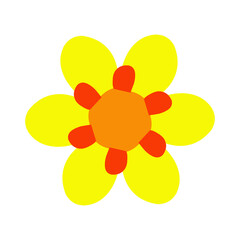Yellow flower illustration