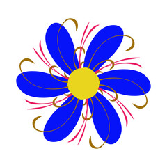 Yellow flower illustration