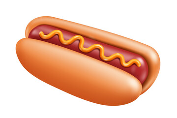 Sausages and bread topped with mayonnaise for food advertising design