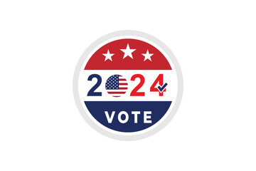 The USA Vote Election or Campaign Banner Illustration As A Simple Vector Sign Trendy Symbol for Design, Websites, Presentation or Application. 2024 election