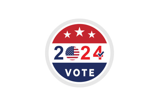 The USA Vote Election or Campaign Banner Illustration As A Simple Vector Sign Trendy Symbol for Design, Websites, Presentation or Application. 2024 election