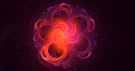 3D rendering abstract round light background