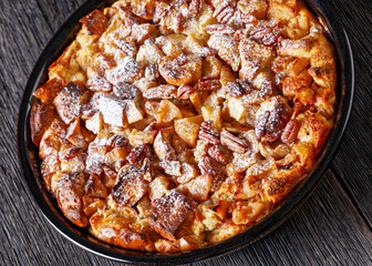 Cinnamon Apple French Toast Bake in baking dish