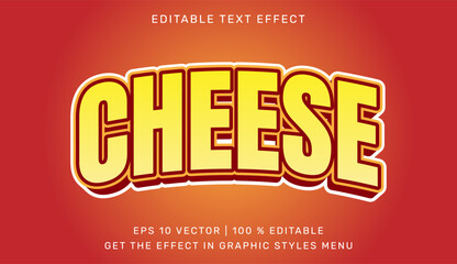 Cheese editable text effect template