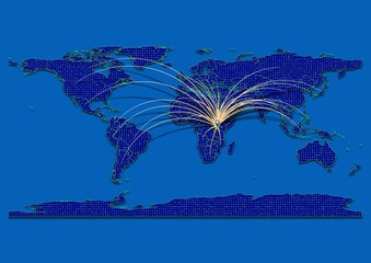 Vibrant, detailed map for Uganda emphasizing export, technology, trade and innovation. Ideal for businesses, entrepreneurs. Enhance presentations and marketing materials.