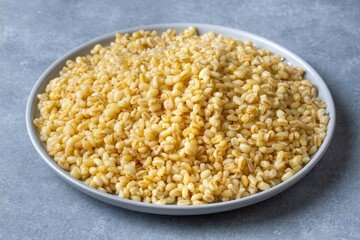 Dishes from traditional Turkish cuisine; head bulgur pilaf - whole bulgur wheat. Turkish name;...