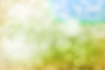 Abstract blurred background of the nature of the sky and greenery. The concept of the environment.