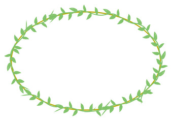 高級感　葉っぱ　フレーム　背景　ナチュラル