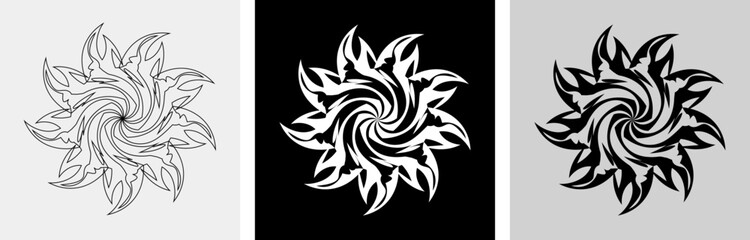 tribal tatto design,pattren,line art, logo, isolated item redy use