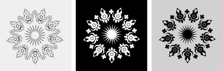 tribal tatto design,pattren,line art, logo, isolated item redy use