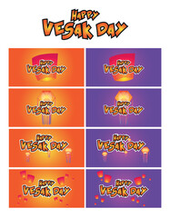 Fototapeta na wymiar Happy Wesak Day Logo Illustrator Vector 