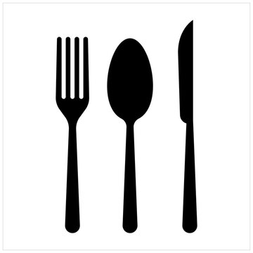 fork spoon knife set logo