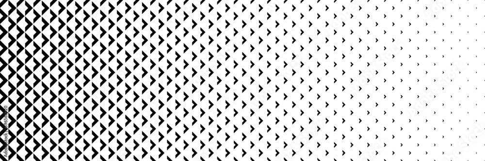 Poster horizontal black halftone of arrow design for pattern and background.