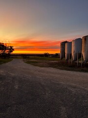 Obraz premium Sunrise on a farm