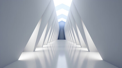 abstract architecture hallway background. Generative AI