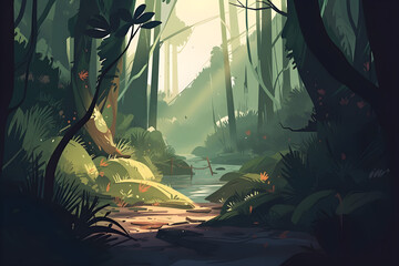 tropical forest in the jungle