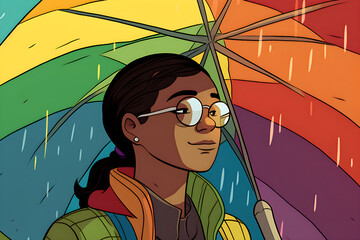 person with umbrella