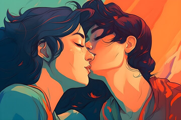 girls lesbian couple