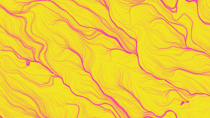 Yellow  abstract concept background. Digital art design. Backdrop with modern stripes. Wavy stripes Pink and yellow color on bright texture.